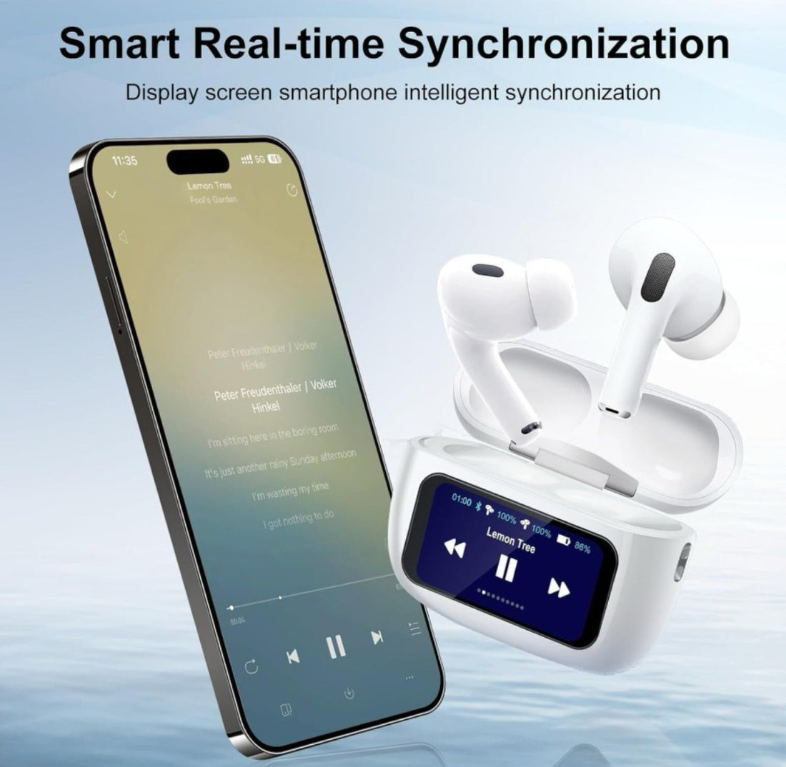 wireless earbuds Bluetooth airpods LCD full colour smart display Touch screen earpods pro