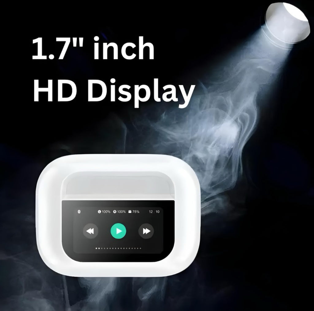 wireless earbuds Bluetooth airpods LCD full colour smart display Touch screen earpods pro