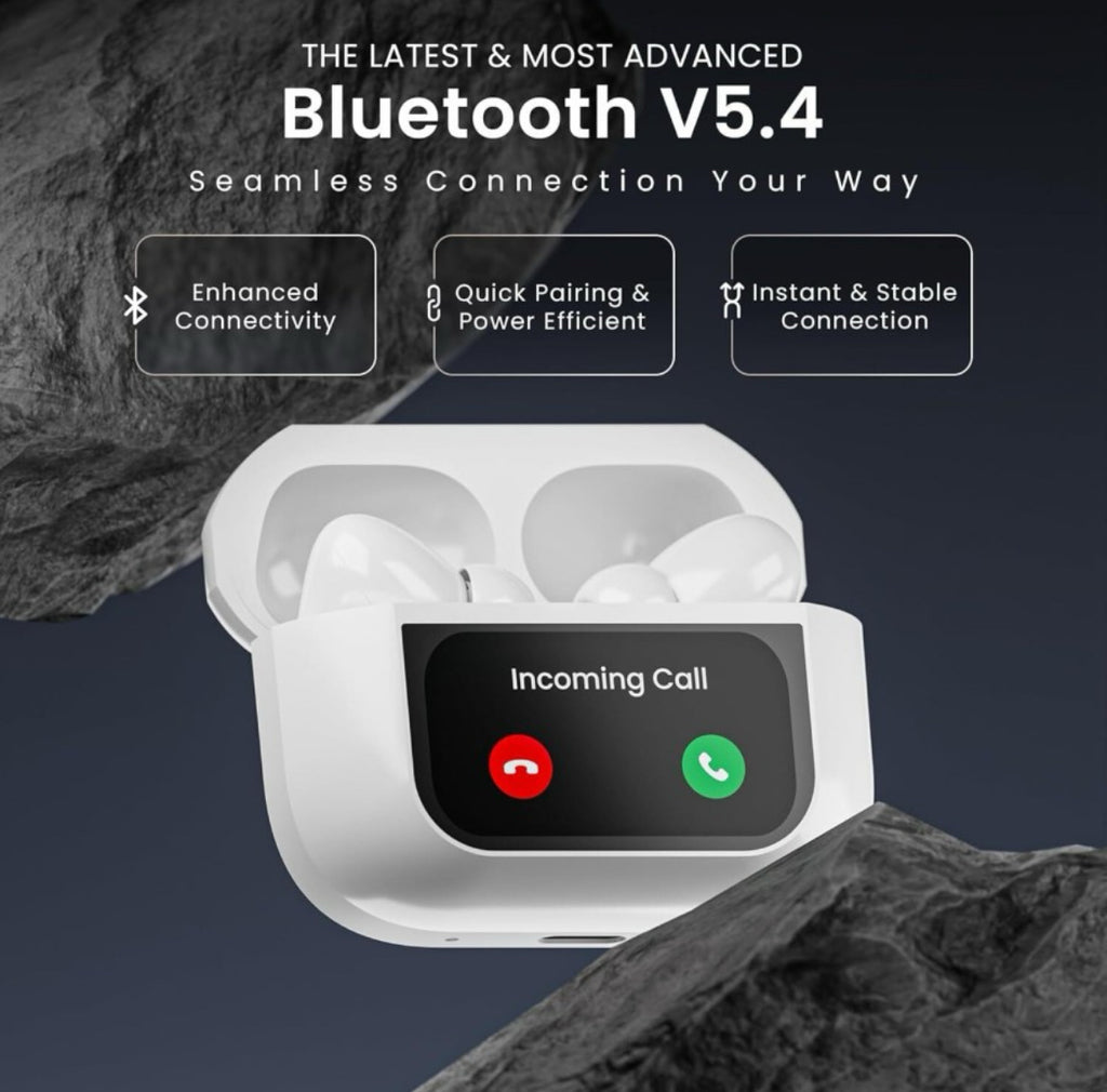 wireless earbuds Bluetooth airpods LCD full colour smart display Touch screen earpods pro